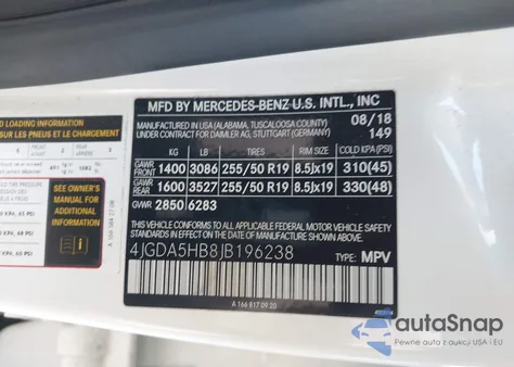 2018 Mercedes-Benz Gle 350 4Matic z USA, uszkodzony, nr VIN 4JGDA5HB8JB196238